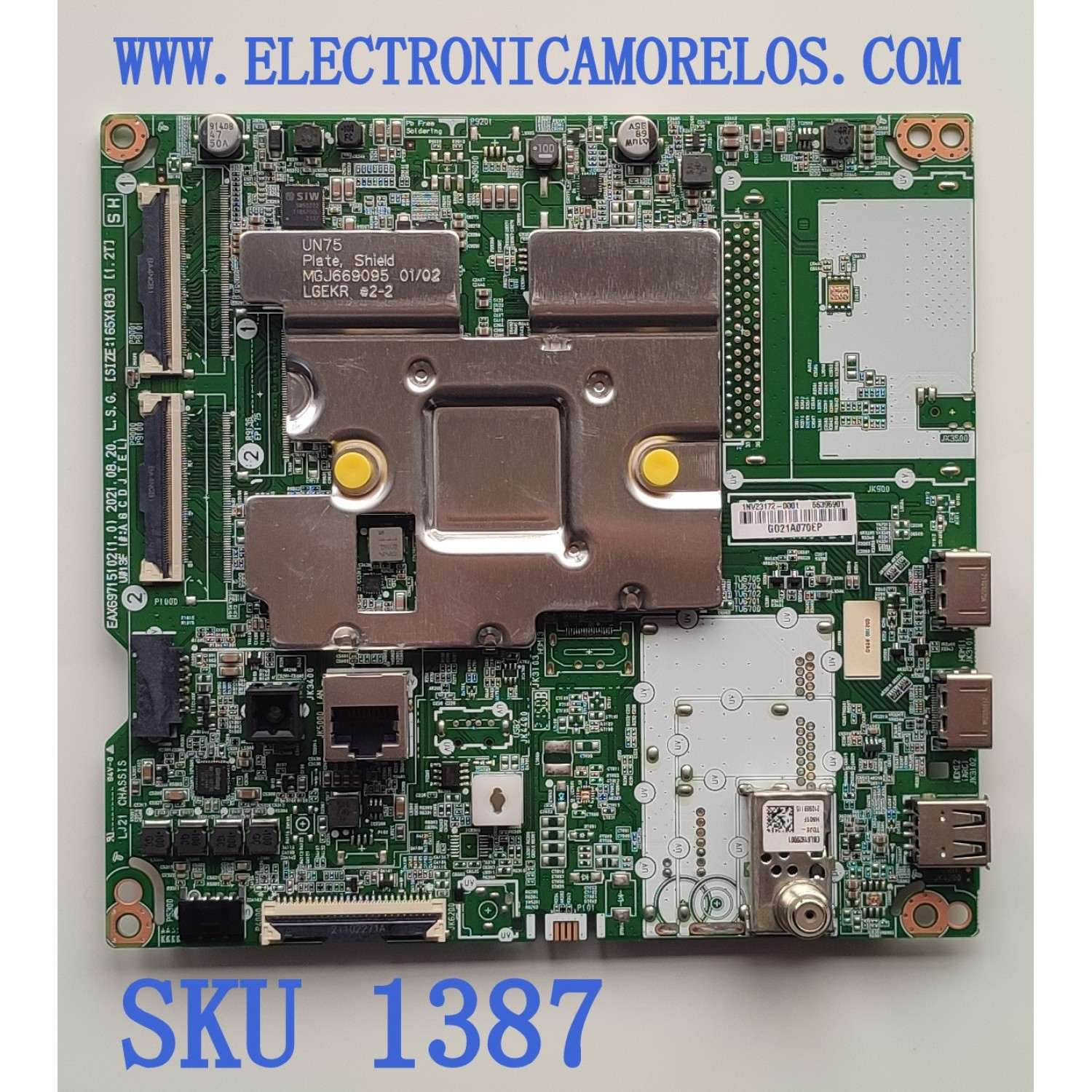 MAIN PARA TV LG / NUMERO DE PARTE EBU66396901 / EAX69715102(1.0) / DISPLAY LC550EQC(SP)(A1) / MODELO 55UP7000PUA.CUSYLH	